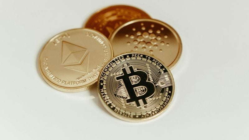 Cryptocurrency gold coins