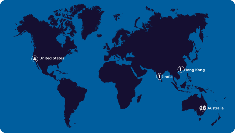 Global Map Of Kelly+Partners Office Locations