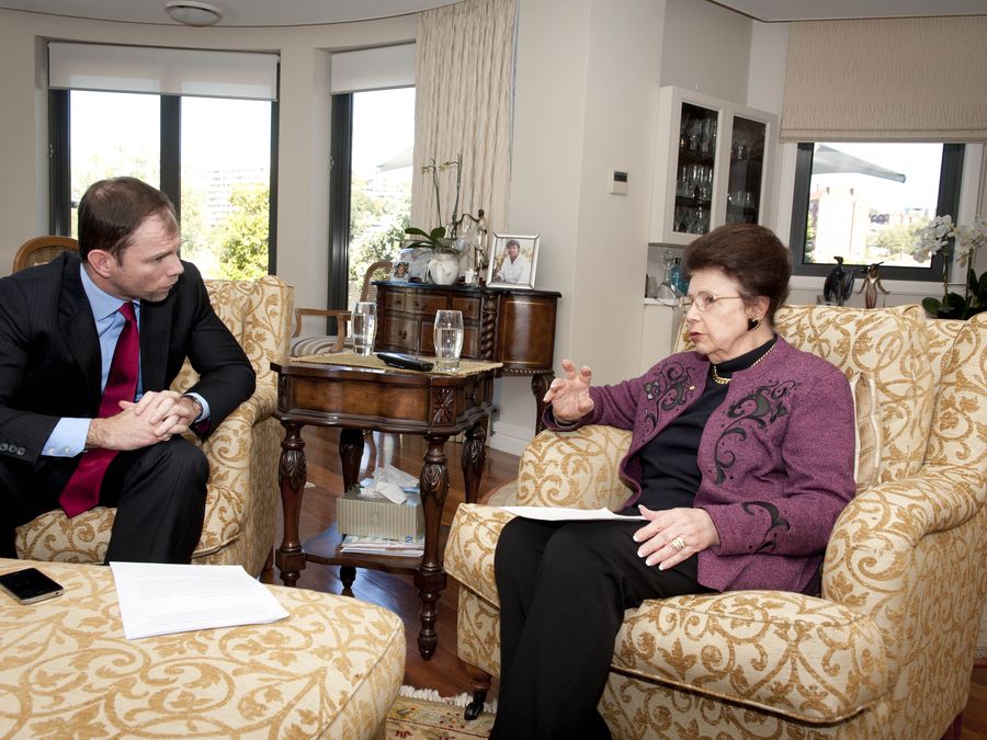 Brett Kelly interviewing Imelda Roche