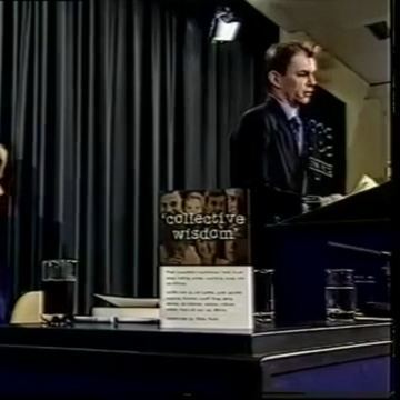 Brett Kelly at the National Press Club launch of Collective Wisdom, 1998
