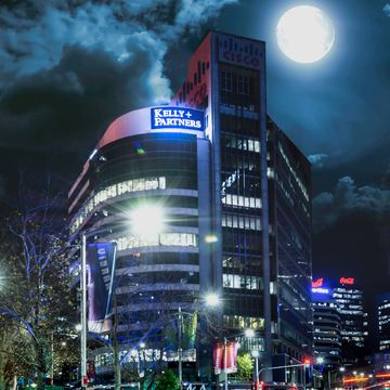 The Kelly+Partners North Sydney office at night