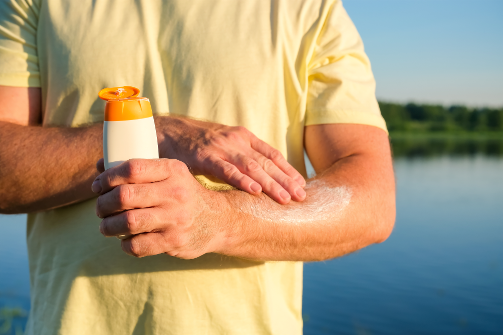 sunscreen application